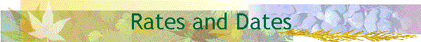 Rates and Calendar